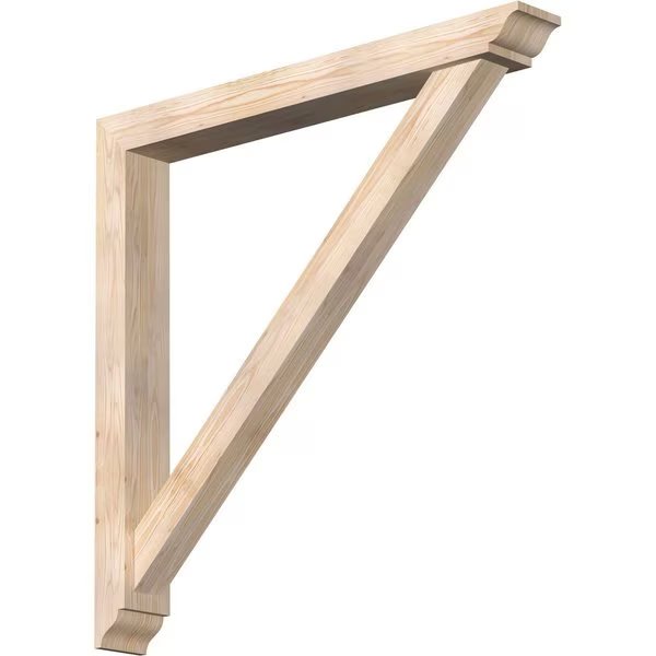 Traditional Traditional Smooth Bracket w/ Offset Brace, Douglas Fir, 5 1/2
